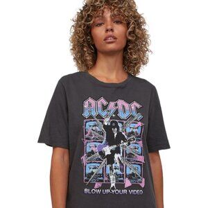 H&M Divided AC/DC Blow Up Your Video T-Shirt Large